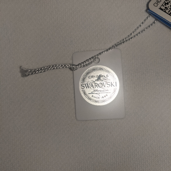 NWT ADIDAS ORIGINALS SWAROVSKI TREFOIL PULLOVER HOODIE WHITE GS2634 Sz XL or 2XL - Picture 10 of 10